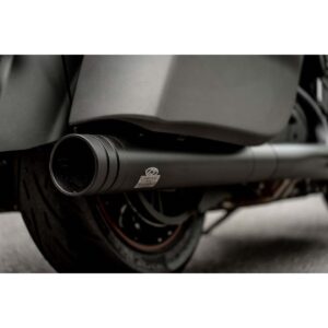 Black The Grand Electronically Adjustable Exhaust w/Black Big Shot End Cap - EP-150000-NC for Select Indian Motorcycles